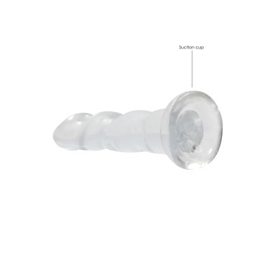 Dildo białe spiralne z mocną przyssawką 18 cm Dildo białe spiralne z mocną przyssawką 18 cm