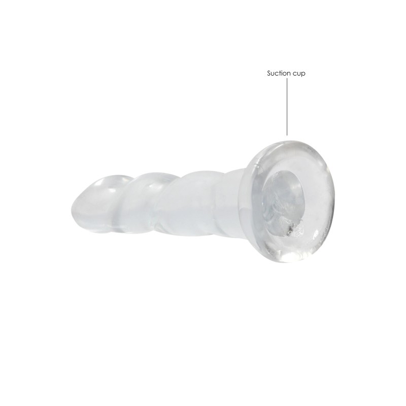Dildo białe spiralne z mocną przyssawką 18 cm Dildo białe spiralne z mocną przyssawką 18 cm