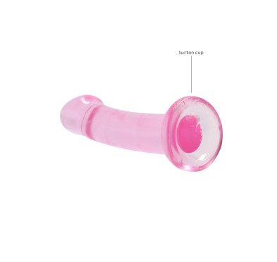 Dildo różowe gładkie z mocną przyssawką 18 cm Dildo różowe gładkie z mocną przyssawką 18 cm