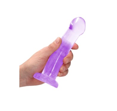Proste sex dildo z główką i przyssawką penis 17 cm