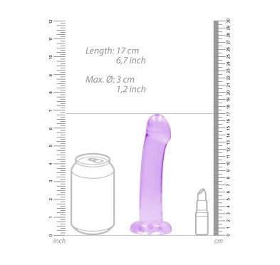 Proste sex dildo z główką i przyssawką penis 17 cm