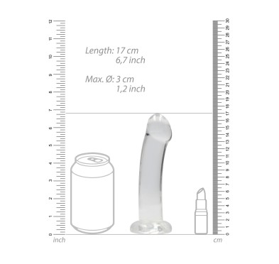 Proste lekko zagięte dildo z przyssawką 16,6 cm Proste lekko zagięte dildo z przyssawką 16,6 cm