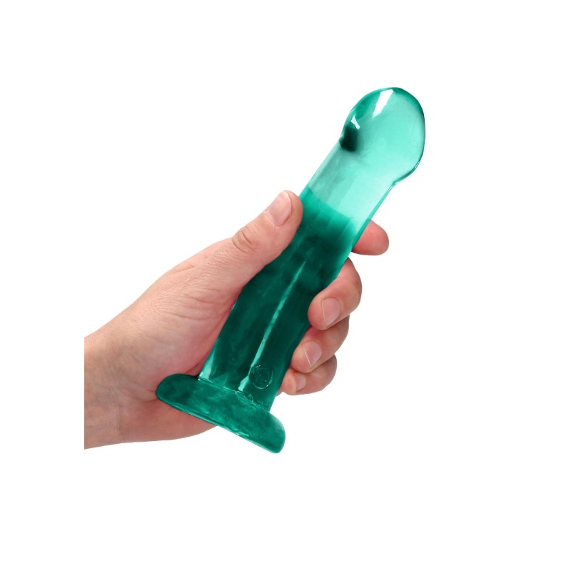 Dildo gładkie zielone z mocną przyssawką 17 cm Dildo gładkie zielone z mocną przyssawką 17 cm