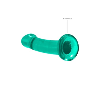 Dildo gładkie zielone z mocną przyssawką 17 cm Dildo gładkie zielone z mocną przyssawką 17 cm