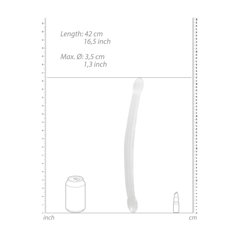 Podwójne silikonowe dildo gładkie długie 42 cm
