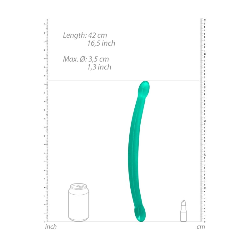 Podwójne gładkie dildo do sexu lesbijskiego 42 cm Podwójne gładkie dildo do sexu lesbijskiego 42 cm