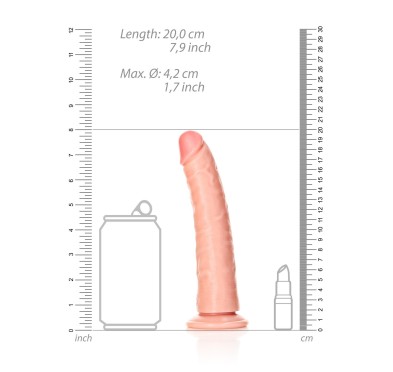 Slim Realistic Dildo with Suction Cup - 7""/ 18 cm