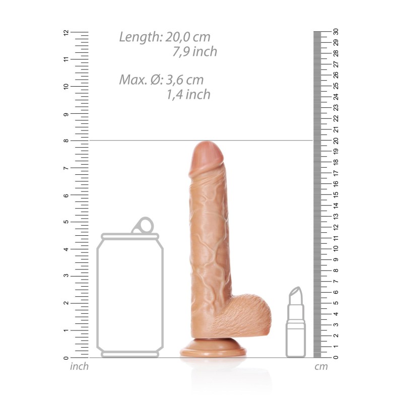 Miękkie duże żylaste dildo z mocną przyssawką 20cm Miękkie duże żylaste dildo z mocną przyssawką 20cm