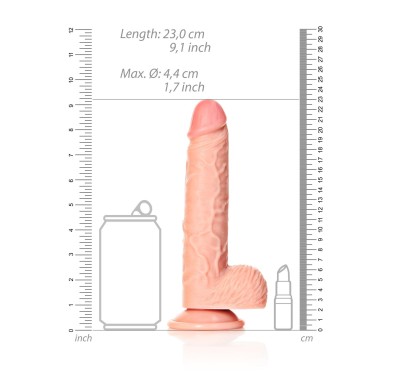 Realistyczne cieliste dildo z przyssawką 23 cm Realistyczne cieliste dildo z przyssawką 23 cm