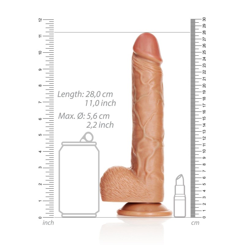 Duże realistyczne żylaste dildo z przyssawką 28 cm Duże realistyczne żylaste dildo z przyssawką 28 cm