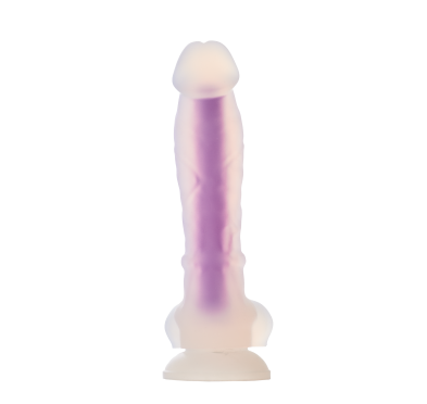 Dildo realistyczny penis świecący w ciemności 19cm
