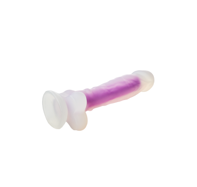 Dildo realistyczny penis świecący w ciemności 19cm