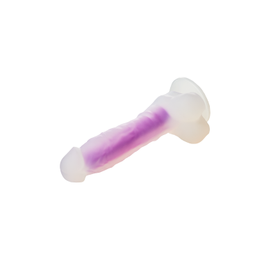 Dildo realistyczny penis świecący w ciemności 19cm