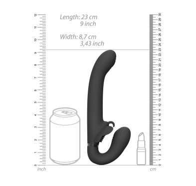 Wibrator strap-on strapless les 23cm 3x10 trybów Wibrator strap-on strapless les 23cm 3x10 trybów