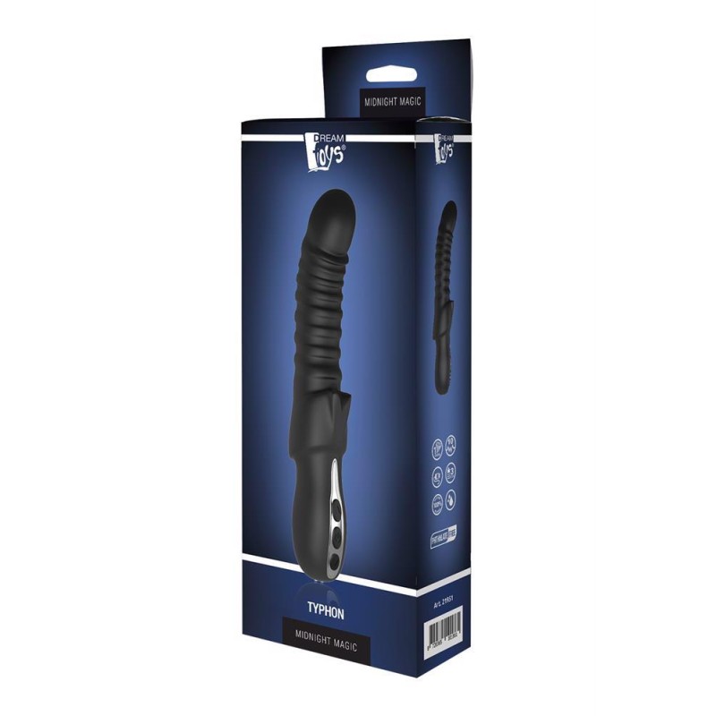 Wibrator z sex masażerem łechtaczki 23cm 7 trybów Wibrator z sex masażerem łechtaczki 23cm 7 trybów