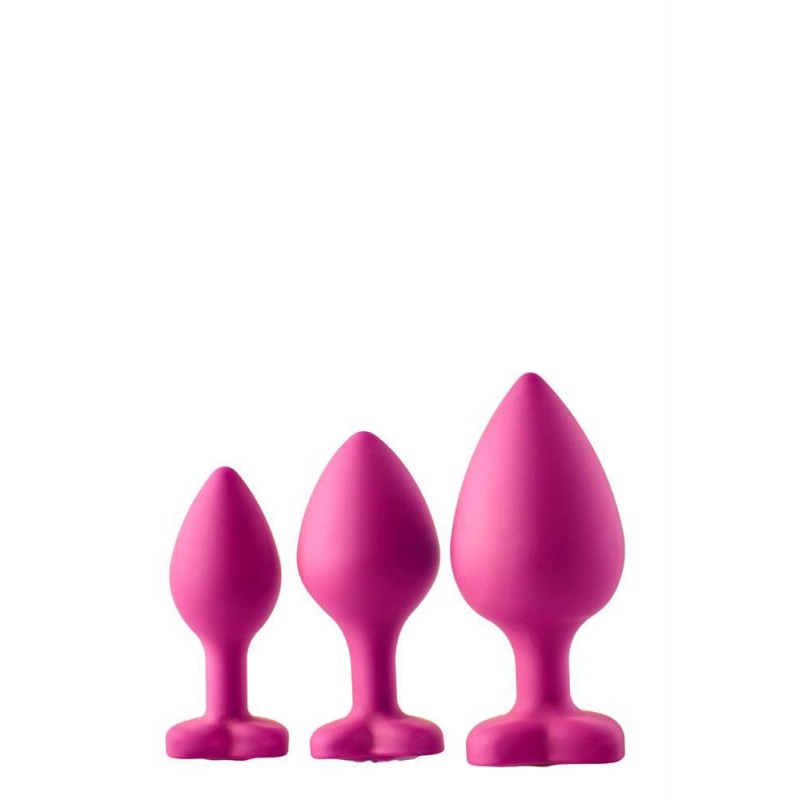 Zestaw 3x korek analny ozdobny diament sex plug Zestaw 3x korek analny ozdobny diament sex plug