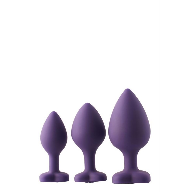 Zestaw 3x korek analny ozdobny diament sex plug Zestaw 3x korek analny ozdobny diament sex plug