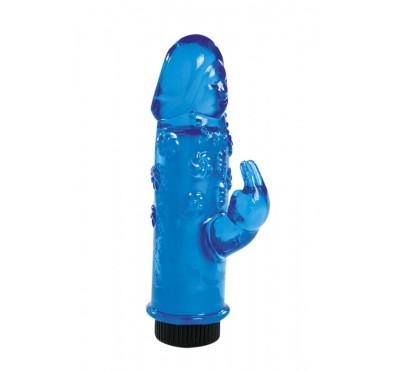 Wibrator z masażerem łechtaczki jak mini penis 13c Wibrator z masażerem łechtaczki jak mini penis 13c