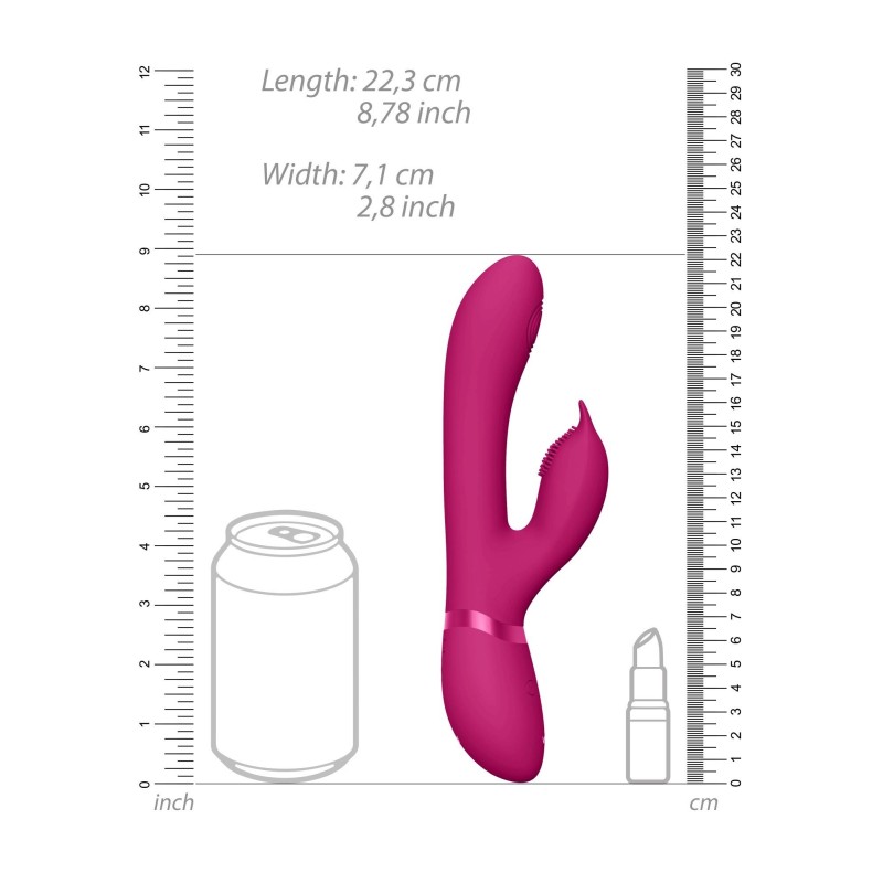 Wibrator króliczek masażer pulsacje 22cm 10trybów Wibrator króliczek masażer pulsacje 22cm 10trybów
