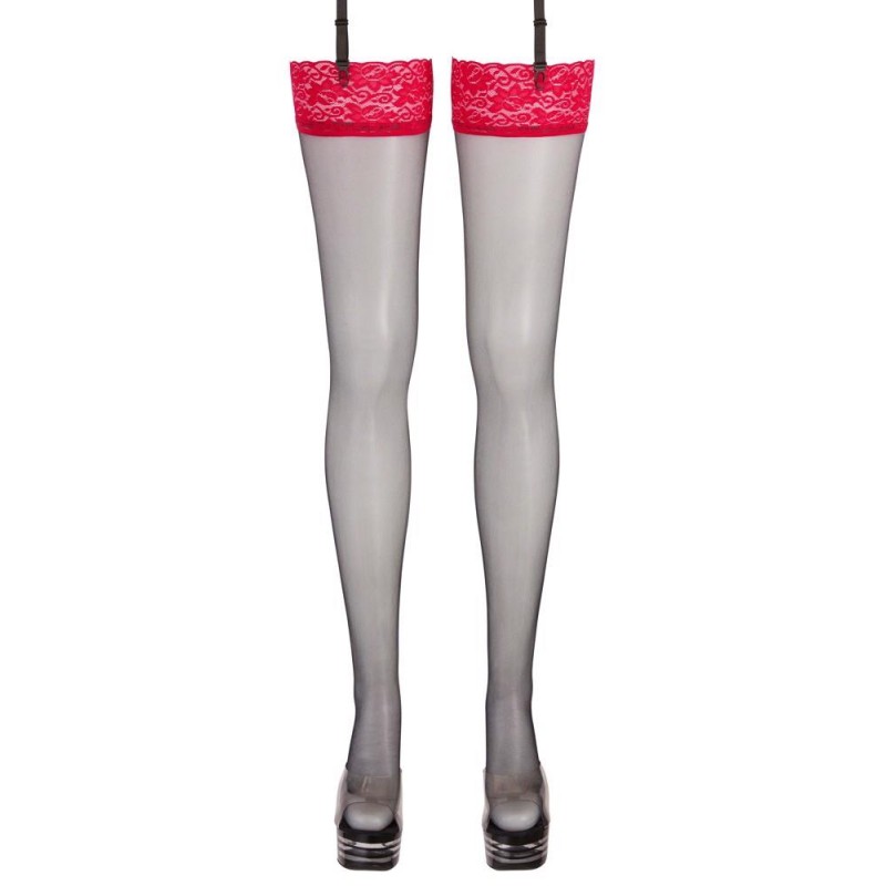 Stockings black/red 6 Stockings black/red 6
