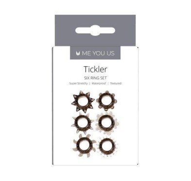 Pierścień- Tickler Set Textured Ring Smoke