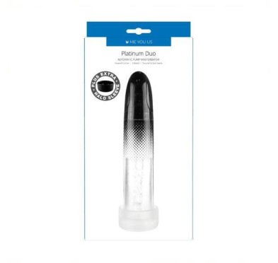 Me You Us Platinum Duo Automatic Pump Masturbator Clear/Black