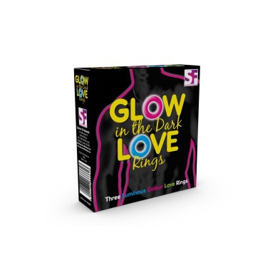 Glow In The Dark Love Rings Multicolor