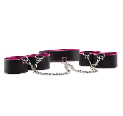 Reversible Collar / Wrist / Ankle Cuffs - Pink