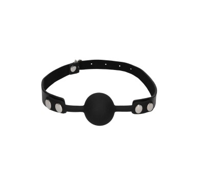 Silicone Ball Gag - with Adjustable Bonded Leather Straps