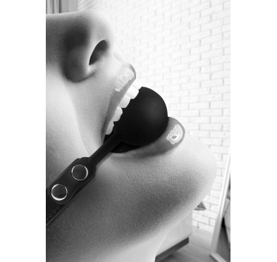 Silicone Ball Gag - with Adjustable Bonded Leather Straps