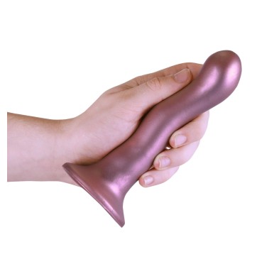 Różowe dildo do stymulacji punktu G strapon silikonowe 17 cm