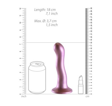 Różowe dildo do stymulacji punktu G strapon silikonowe 17 cm