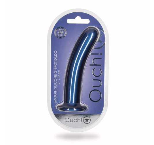 Smooth Silicone G-Spot Dildo - 7'' / 17 cm