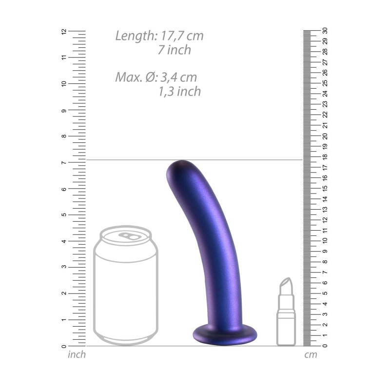 Smooth Silicone G-Spot Dildo - 7'' / 17 cm