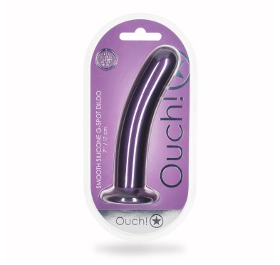 Smooth Silicone G-Spot Dildo - 7'' / 17 cm