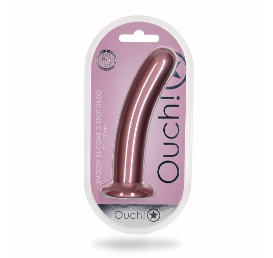 Smooth Silicone G-Spot Dildo - 7'' / 17 cm