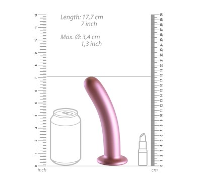 Smooth Silicone G-Spot Dildo - 7'' / 17 cm