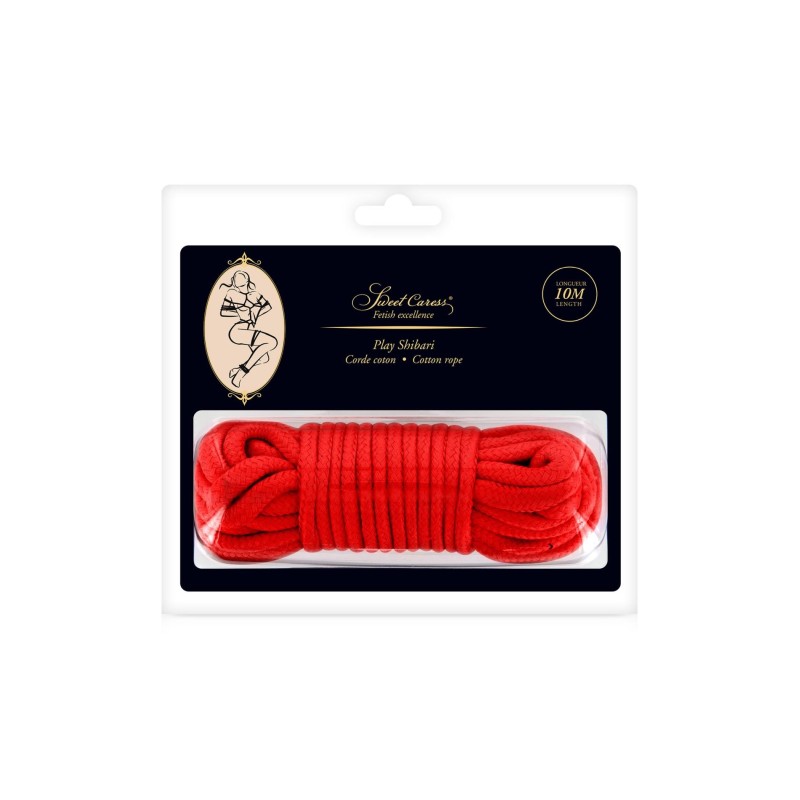 SM BONDAGE ROPE RED 10M (Size: T2)