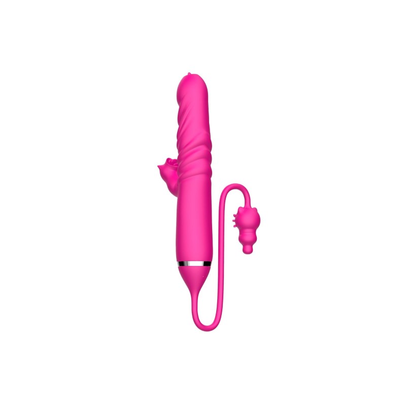 Tongue licking Triple Stimulation Thrusting Vibrator