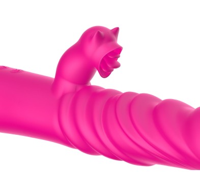 Tongue licking Triple Stimulation Thrusting Vibrator