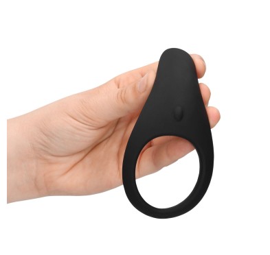 Pointed Vibrating Cock Ring - Licorice Black