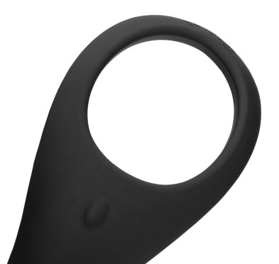 Pointed Vibrating Cock Ring - Licorice Black