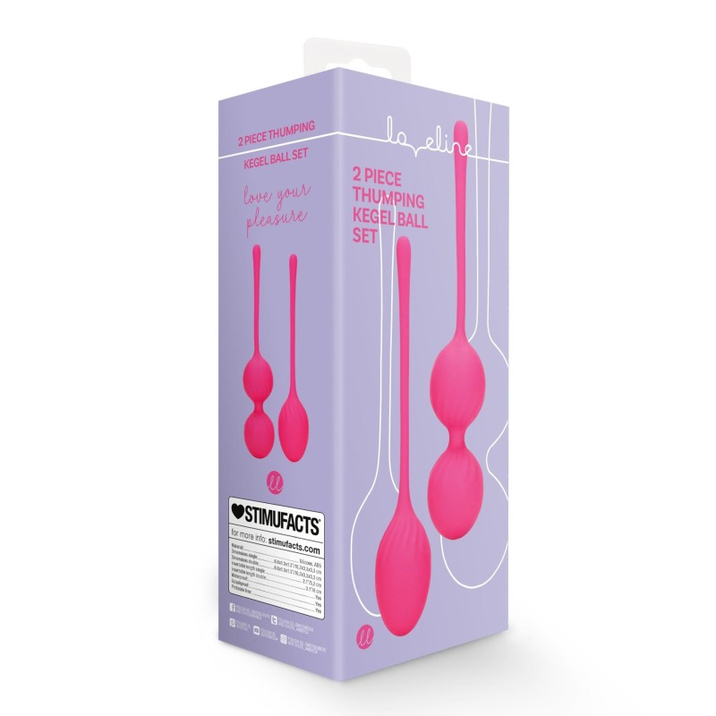 2 Piece Thumping Kegel Ball Set - Wild Strawberry