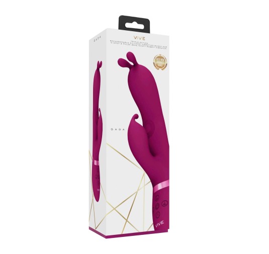 Gada - Vibrating Bunny Ear G-Spot Rabbit with Pulse Wave Shaft