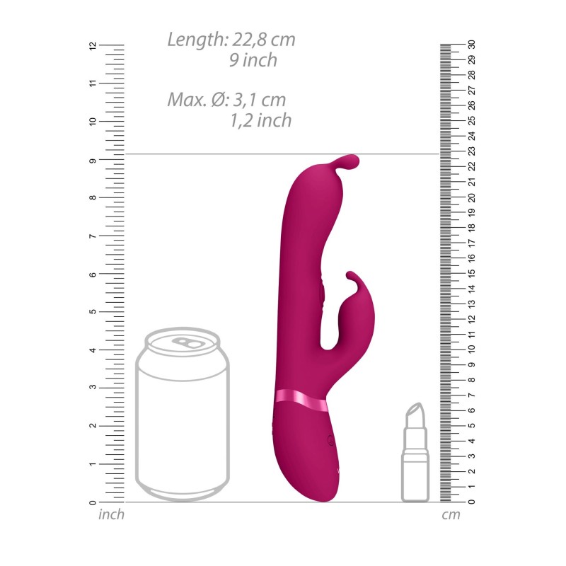 Gada - Vibrating Bunny Ear G-Spot Rabbit with Pulse Wave Shaft