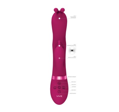 Gada - Vibrating Bunny Ear G-Spot Rabbit with Pulse Wave Shaft