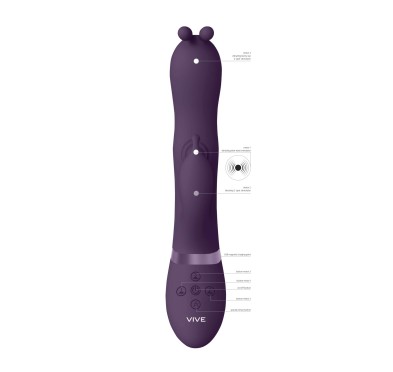 Gada - Vibrating Bunny Ear G-Spot Rabbit with Pulse Wave Shaft