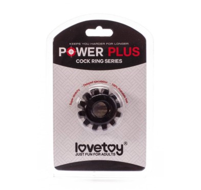 Pierścień na penisa Lovetoy Power Plus czarny śr. 1,6cm