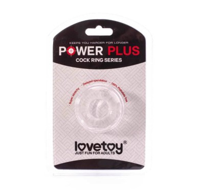 Pierścień na penisa Lovetoy Power Plus przezroczysty śr. 2cm