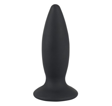 Korek analny silikonowy z wibracjami 12,5 cm Black Velvets